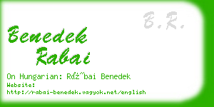 benedek rabai business card